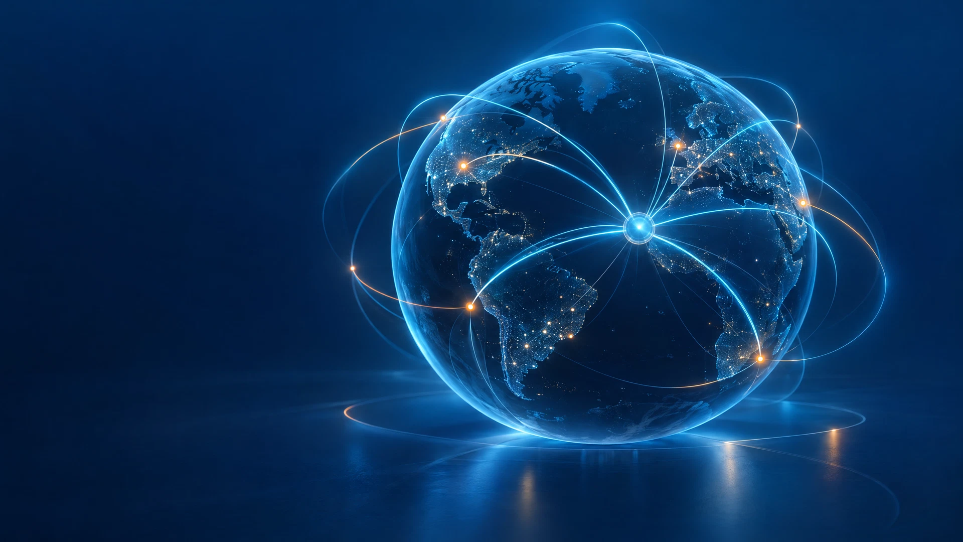 Abstract illustration of a connected global operations control tower